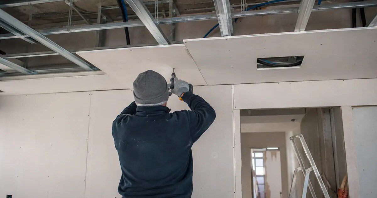Lavorazione in cartongesso per interni