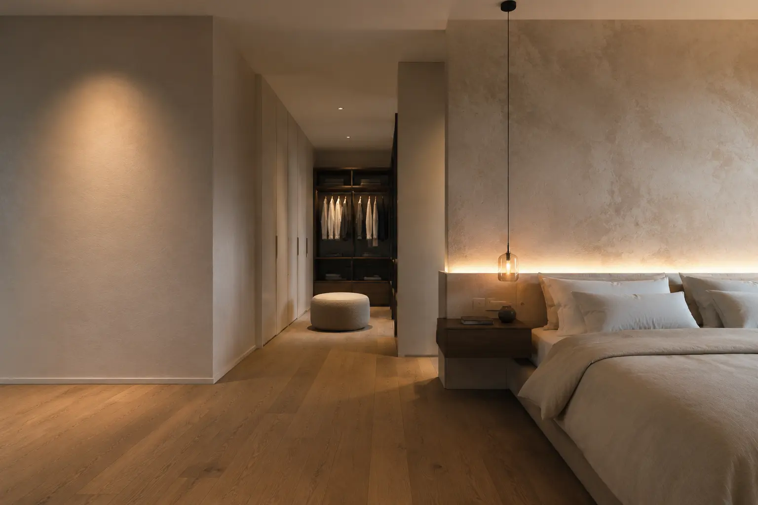 Bagno contemporaneo con finiture in pietra